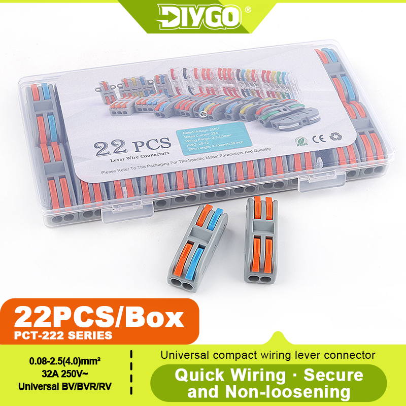 Conectores de Fio DIY GO 22PCS - Push Fit Connector avaliação e preço